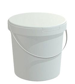 White Round Plastic Bucket