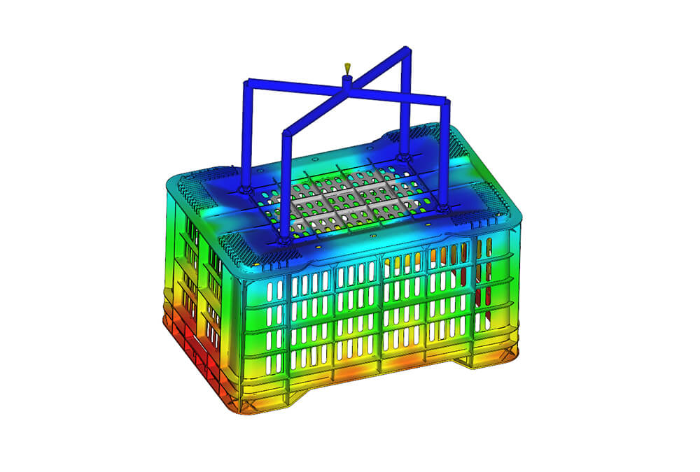 mould flow analysis for crates