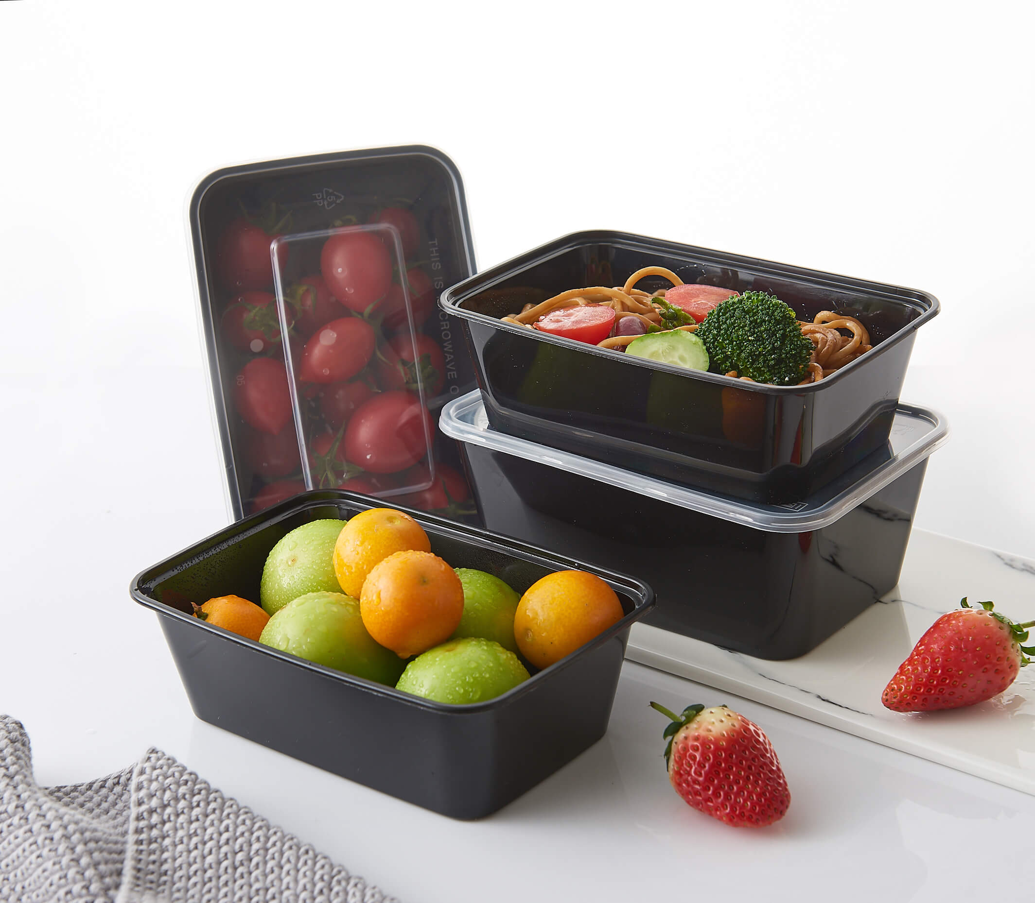 Disposable thin-walled fast food containers