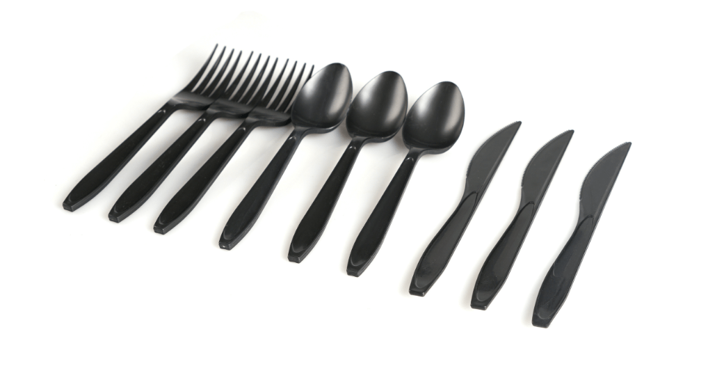 Disposable knife, fork and spoon set